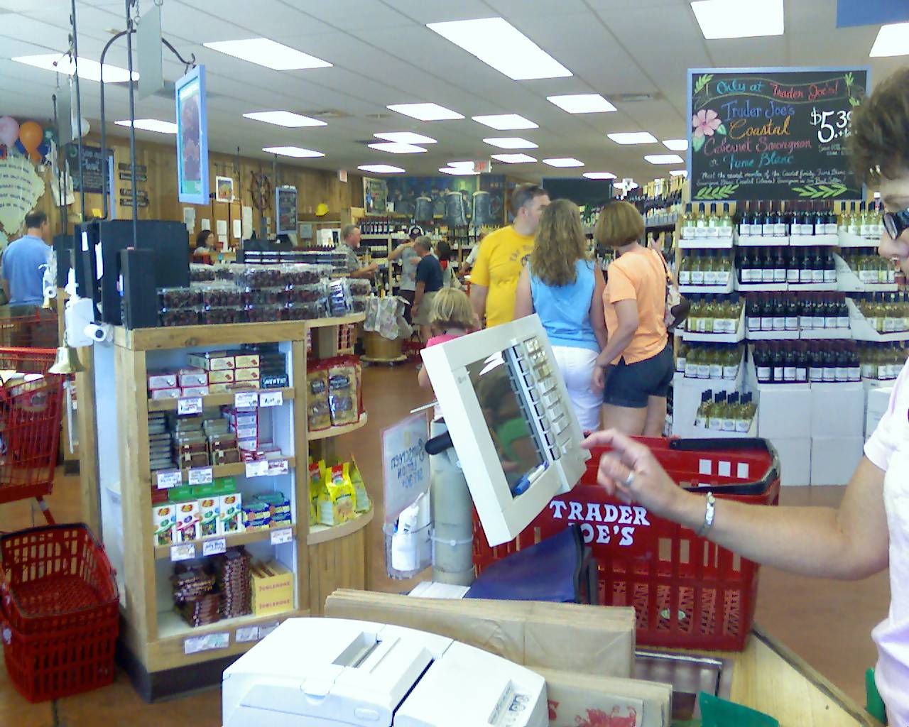 Checking out at Trader Joe’s